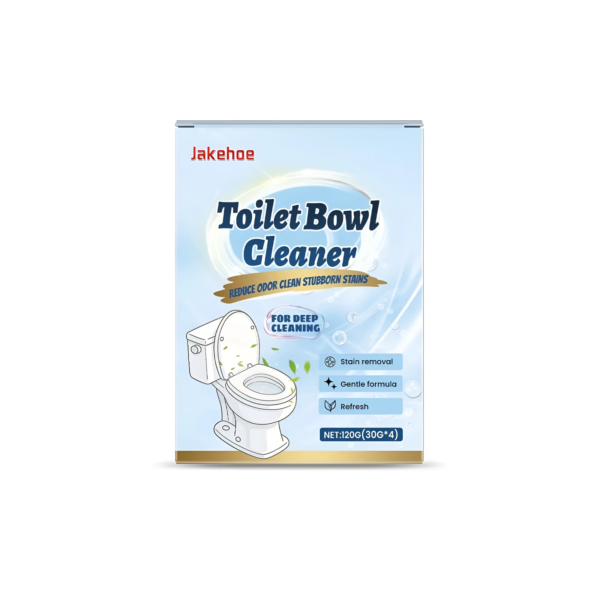 Box of toilet cleaning powder containing four individual 30g sachets