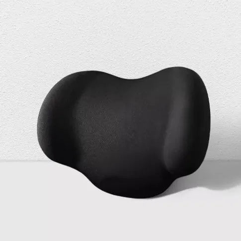Memory cotton car headrest and waist cushion in black, green, grey, or pink colours