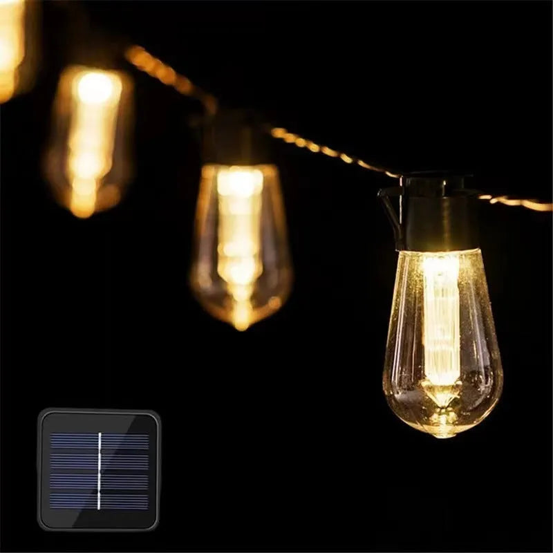 Retro infusion bottle shaped outdoor string lights in multiple lengths with waterproof design
