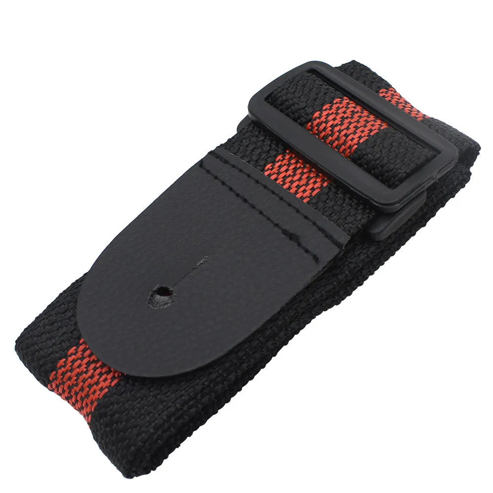 Universal woven crossbody instrument strap for guitar, bass, and ukulele in multiple colour options