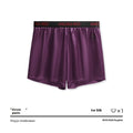Solid colour men's boxer briefs in polyester knit fabric showing mid waist design