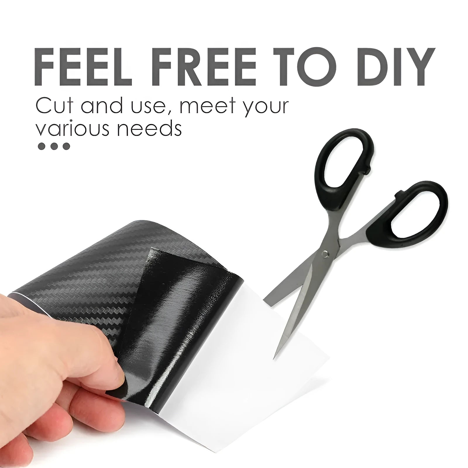 Matte finish 3D carbon fibre roll for car bumper and sill protection in various widths