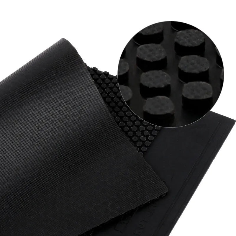 Table tennis small particle rubber sheet showing textured surface in black or red colour