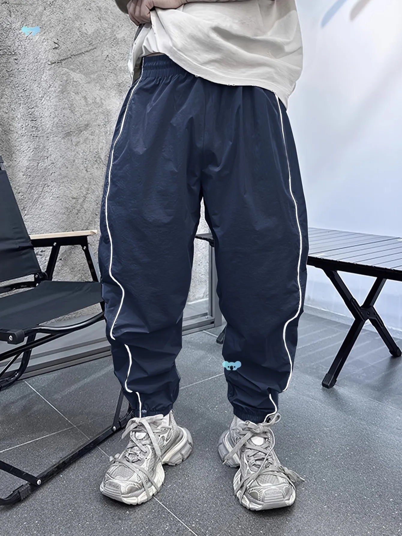 Men's bamboo fibre casual sports trousers in cropped length with high elasticity