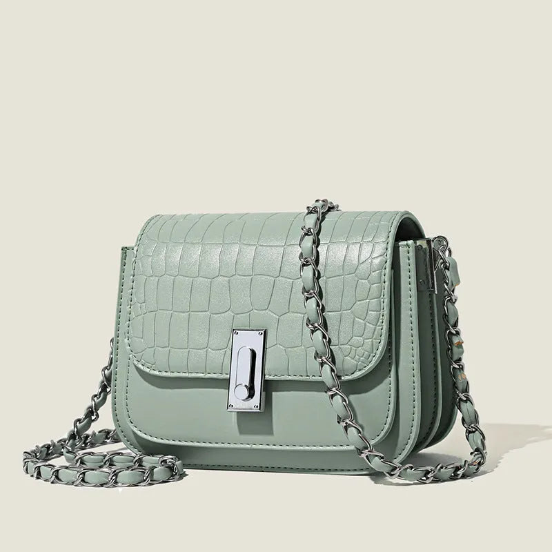 Women's black PU crossbody shoulder bag with sandwich pocket design and phone compartment