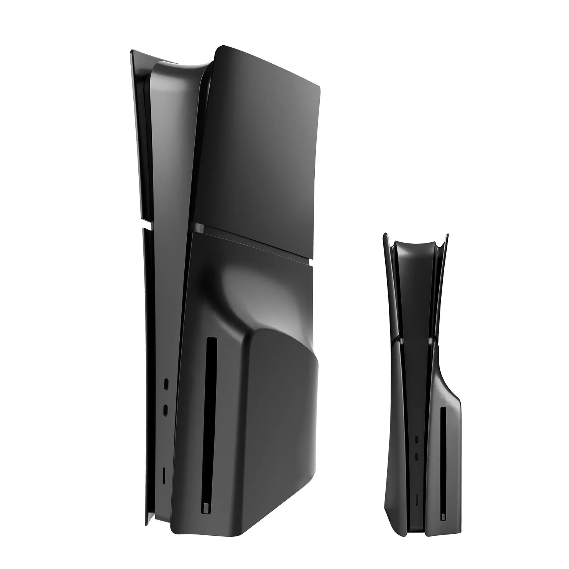 PS5 Slim replacement protective shell in ABS plastic showing colour options including blue, silver, black, red and white.