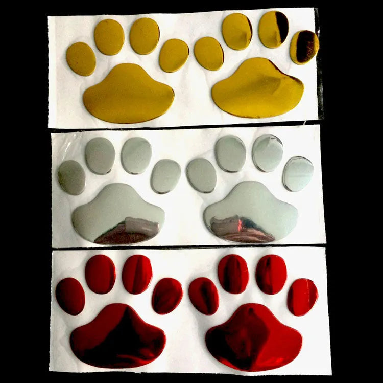 PVC car sticker with hand shape and dog footprints for bumper scratch coverage