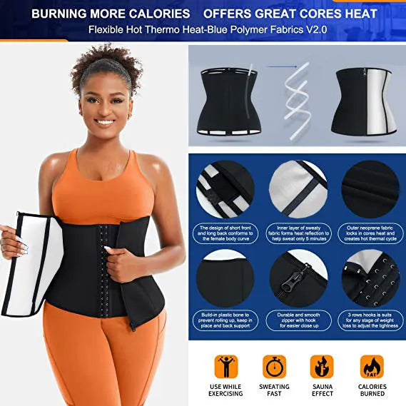 Neoprene sports abdominal belt showing adjustable abdomen contracting function in painted blue colour