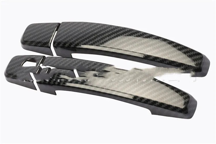 Carbon fibre pattern door handle trim cover for Opel Vauxhall Astra H and J models