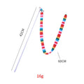 Colourful cat wand toy with long plush strip attachment for interactive play