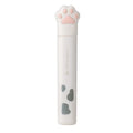 Closed cat paw mini folding safety scissors showing stainless steel blades hidden inside, in blue colour option.