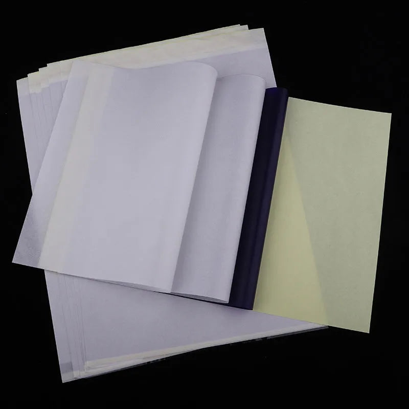 A4 tattoo transfer paper with clear lines for artwork transfer using paste gel