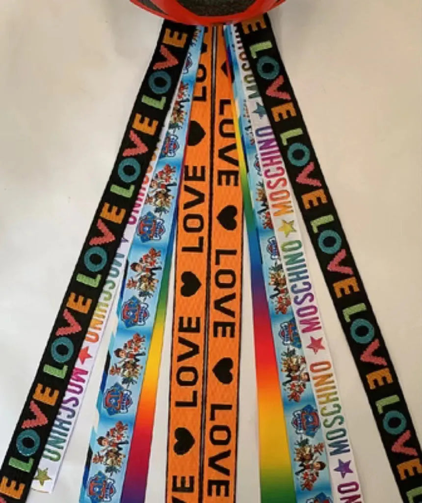 Children's helmet decorative streamer accessory in multiple colour choices for roller skating and biking