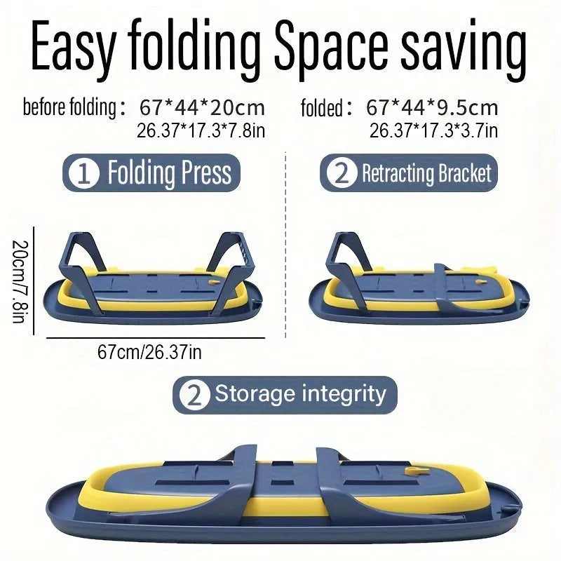 Foldable portable pet tub in Blue or Orange for small dogs and cats under 20 pounds