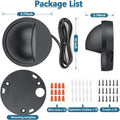 Platinum-coloured low-voltage outdoor step light for garden paths with IP67 rating.