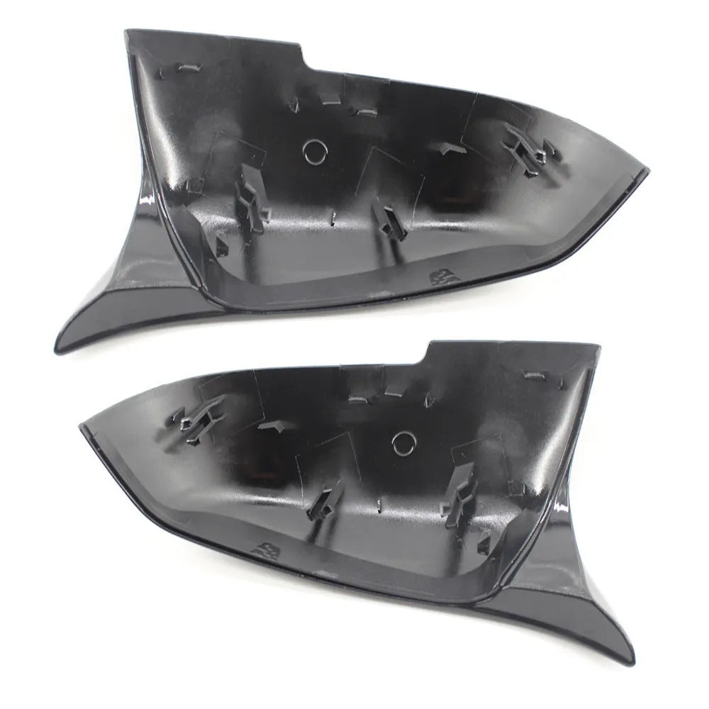 Paint bright black rearview mirror shell pair for BMW 3 Series 4 Series models