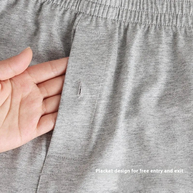 Men's pure cotton high-waist boxer shorts in light grey, navy blue and black colours