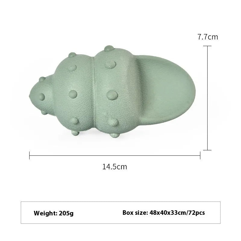 Blue rubber shark dog toy with conch shell texture design for chewing play