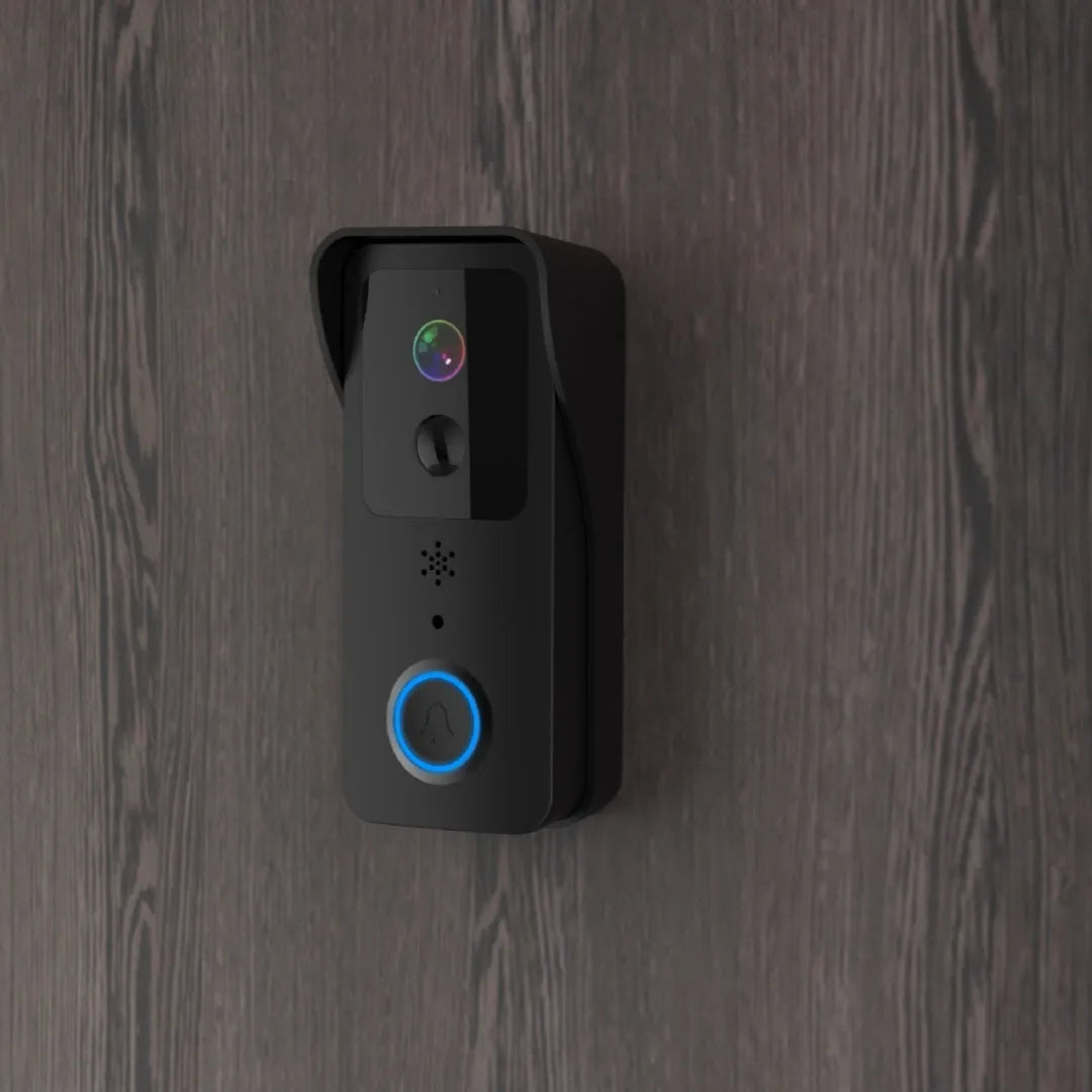 Black or white smart waterproof visual doorbell for remote home security