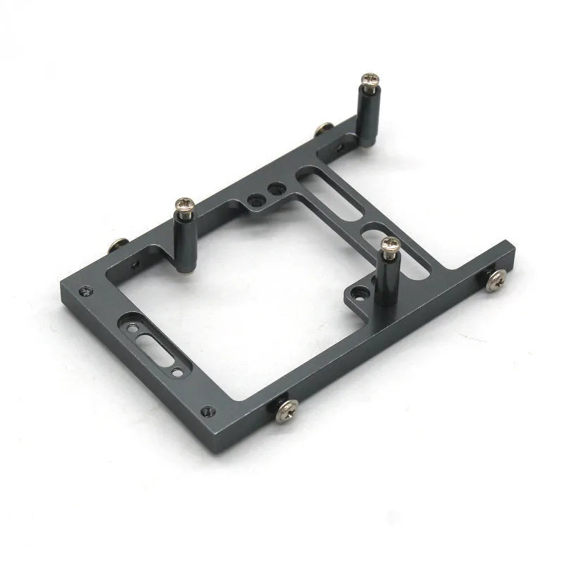 Grey alloy RC car metal accessories with black tyres for military card model remote control vehicles
