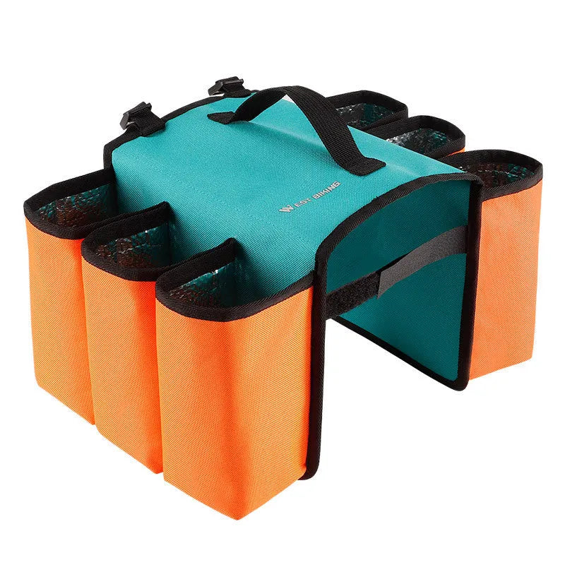 Black and blue orange bicycle double-sided drink storage bag with 2 litre capacity
