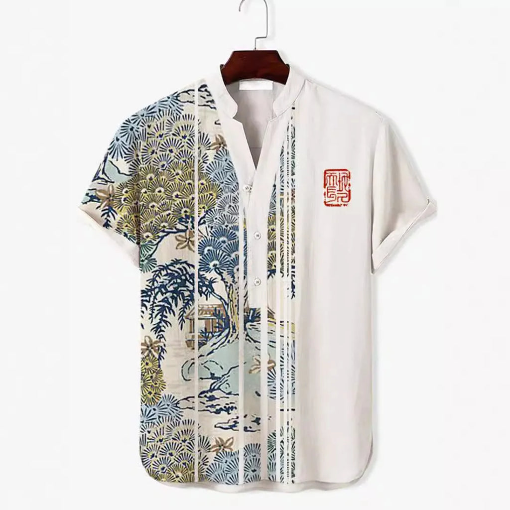 Short sleeve grey t-shirt featuring a colourful 3D digital tiger graphic print on the front.