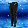 Men's nylon swimming trunks in briefs style with elastic waistband and striped designs in black, grey, green, blue and orange colour combinations