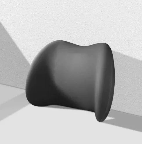 Memory cotton car headrest and waist cushion in black, green, grey, or pink colours