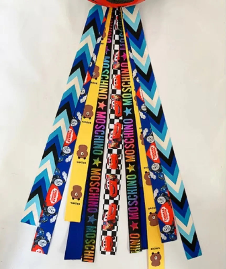 Children's helmet decorative streamer accessory in multiple colour choices for roller skating and biking