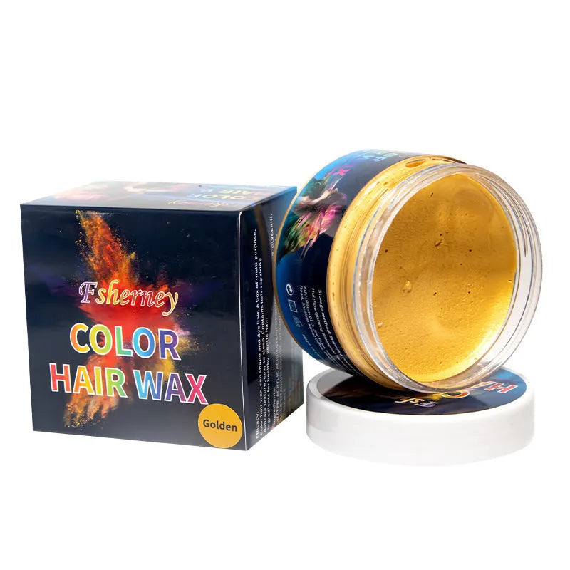 120g tub of hair styling clay shown in one of its nine colour options: Blue, Green, Orange, Purple, Red, Rose, White, Yellow, or Granny Grey.