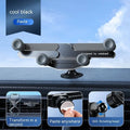 Invisible aluminum alloy car mobile phone holder showing knob air vent clip and adhesive paste mounting options.