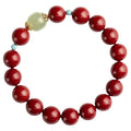 Cinnabar Hetian Jade geometric ellipse bracelet in purple gold sand colour with choice of bead sizes