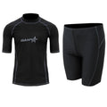 Men's quick-drying half sleeve swimsuit set in nylon for snorkelling and surfing activities