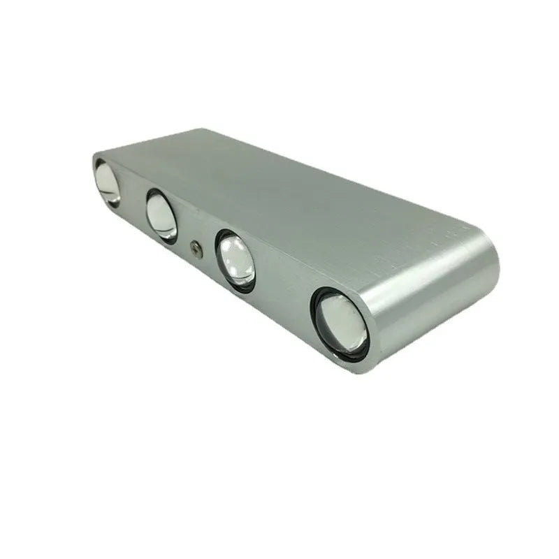 Modern aluminium LED strip lamp in silver or black finish for corridor and background lighting.