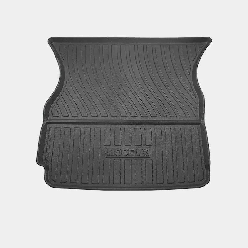 Tesla Model X waterproof TPE rubber floor mats and trunk liner set for vehicle interior protection