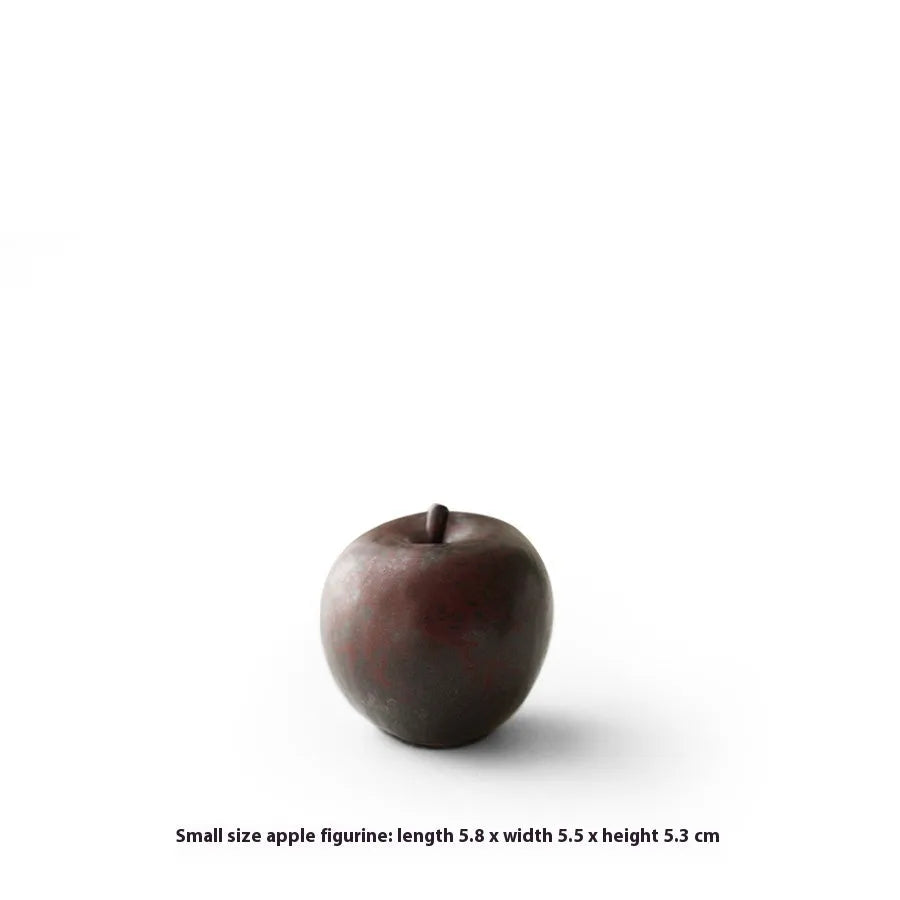Retro Chinese ceramic apple desktop ornament in two size options