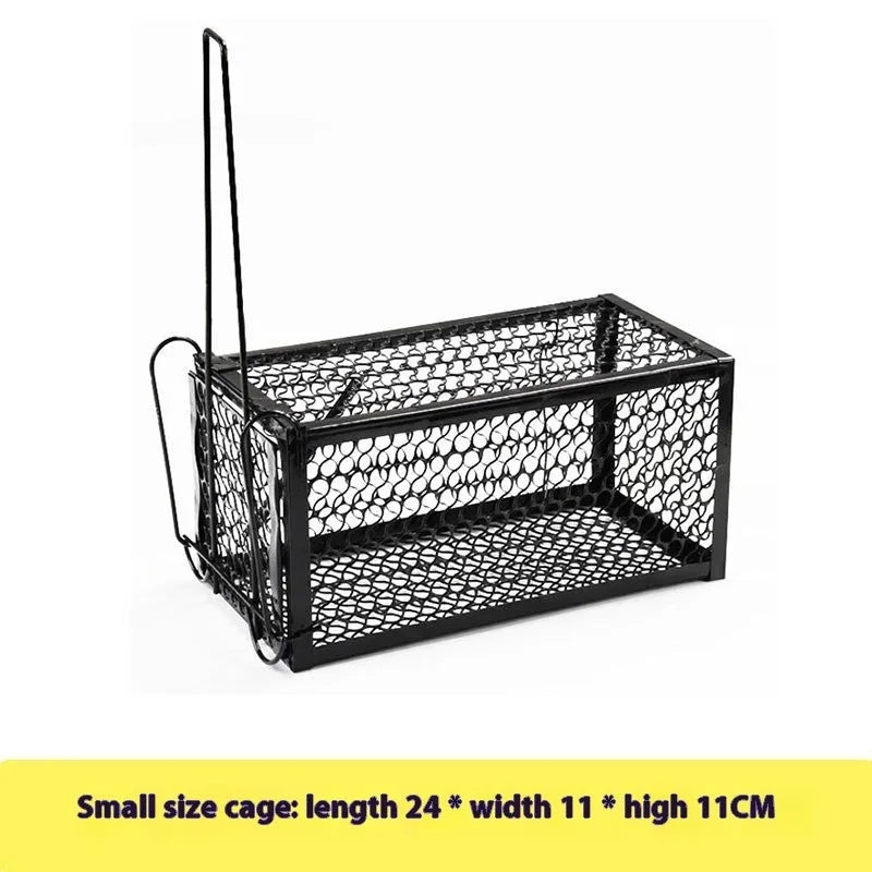 Automatic mouse trap cage for indoor use in small medium and large sizes with metal or plastic construction