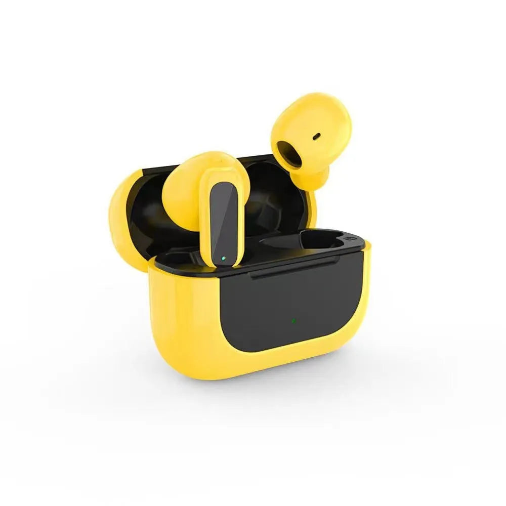 Jerry cartoon Bluetooth headphones in black, white, or yellow colours showing wireless design