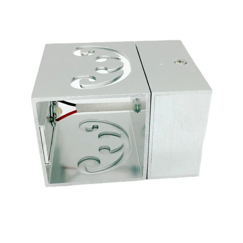 Modern aluminium LED butterfly wall lamp with remote control for seven colour options on interior wall
