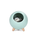 Creative cute cat house atmosphere table lamp in white with ABS shade