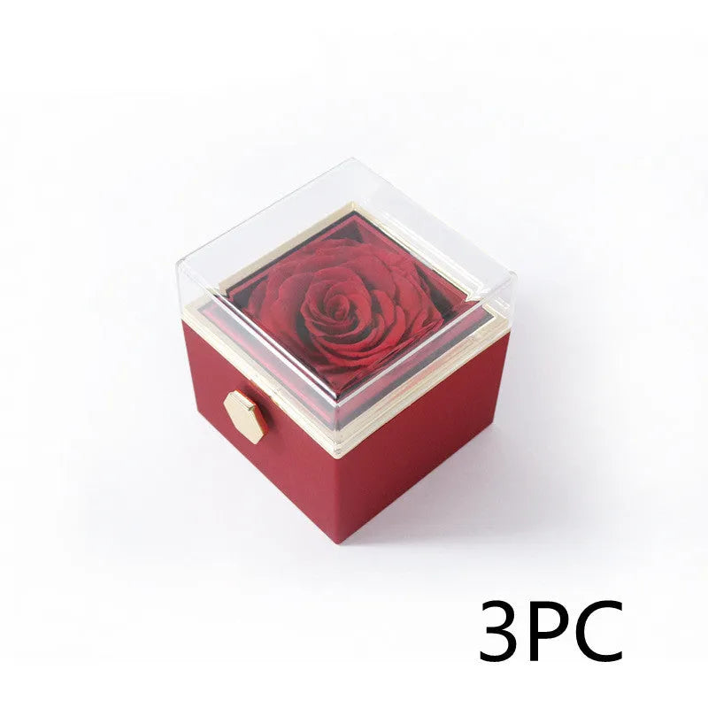 Acrylic ring box in transparent plastic with handbag for Valentine's proposal multiple colour options