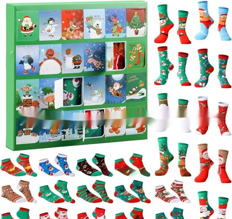 Christmas socks blind box resin decorations in various colour options for holiday displays
