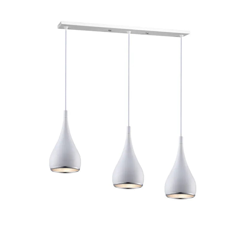 Minimalist iron chandelier with adjustable heads in black finish for bedroom or living room lighting