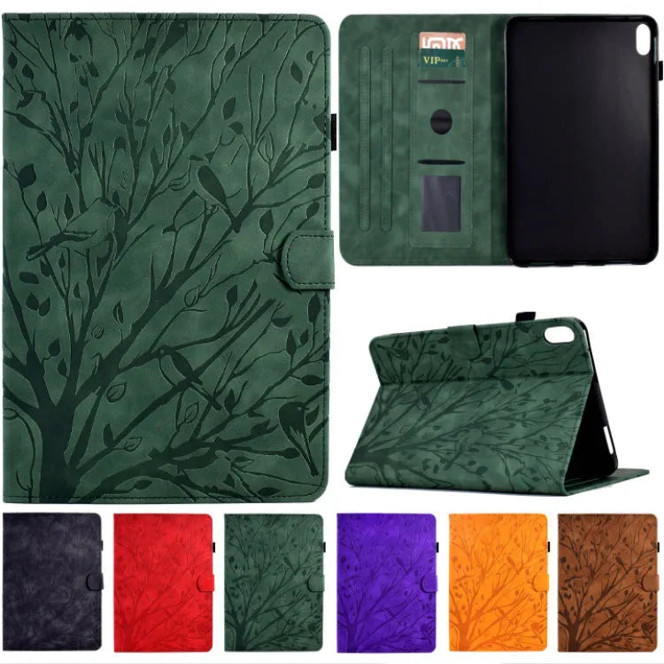 Pachira Macrocarpa imitation leather tablet protective case with integrated viewing bracket in black.