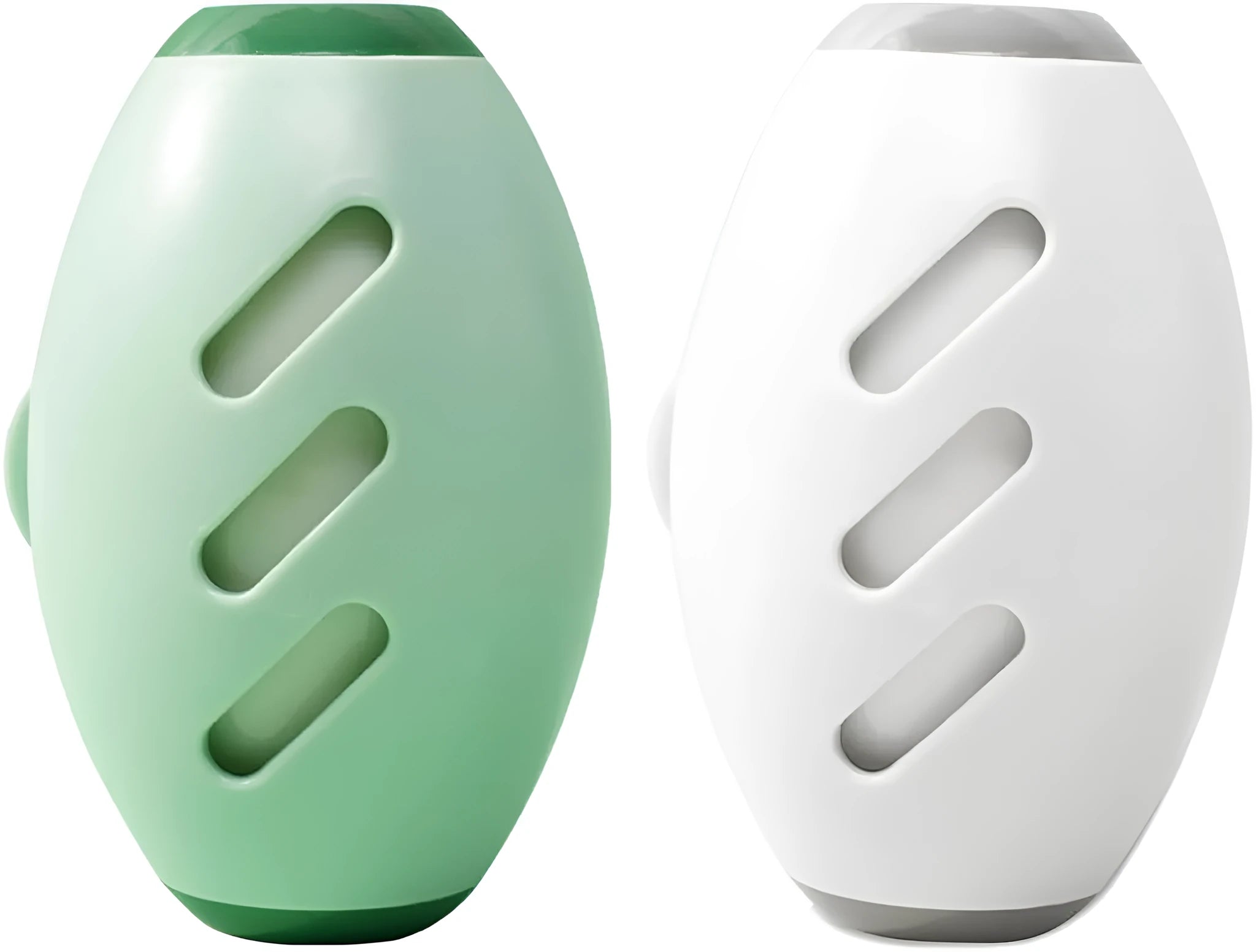 Green and white reusable gel lint roller ball for portable pet hair and lint removal.