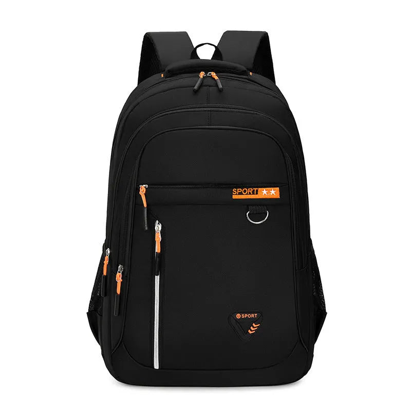Men's Oxford cloth schoolbag with air pillow belt in black, blue, green or red colour options
