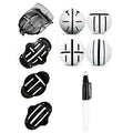 Golf putting alignment tool set with scribers and drawing pens for ball marking practice