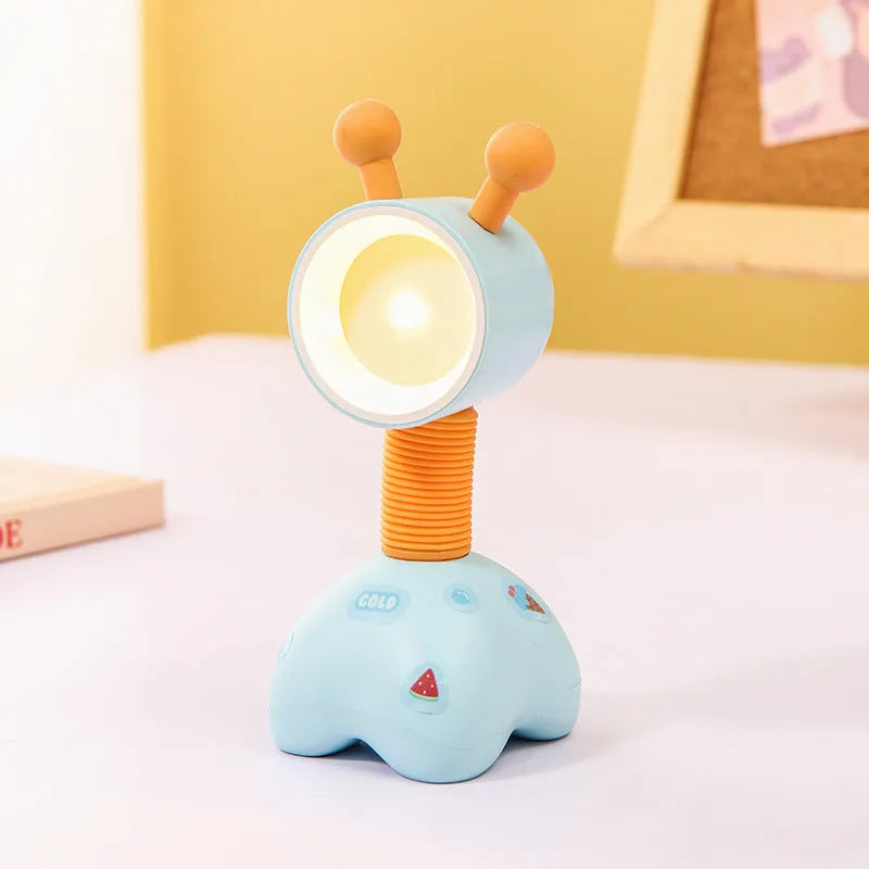 DIY cartoon magnetic small night lamp showing adjustable lighting angle and bear design