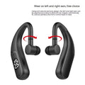 Black digital display ear hook sports headset with dual battery and in-ear fit