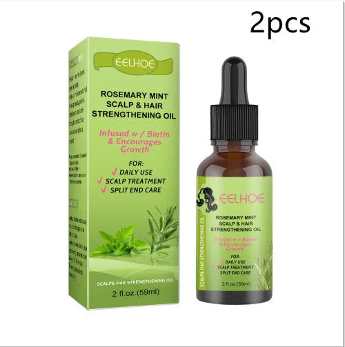 59ml bottle of Rosemary Mint Hair Growth Fluid with natural plant extracts for scalp care.